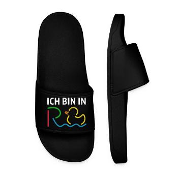 I'm Retired - Retirement - Pension - Men’s Pool Sliders - black - Front