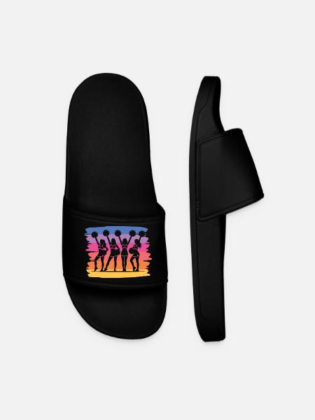 Cheerleader Cheer Mom Cheerleading - Men’s Pool Sliders - black