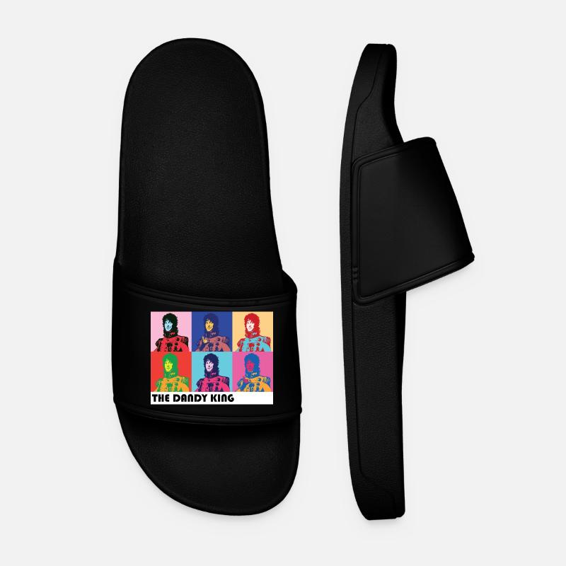 Dandy King Pop-Art-Porträt - Männer Badelatschen - Schwarz