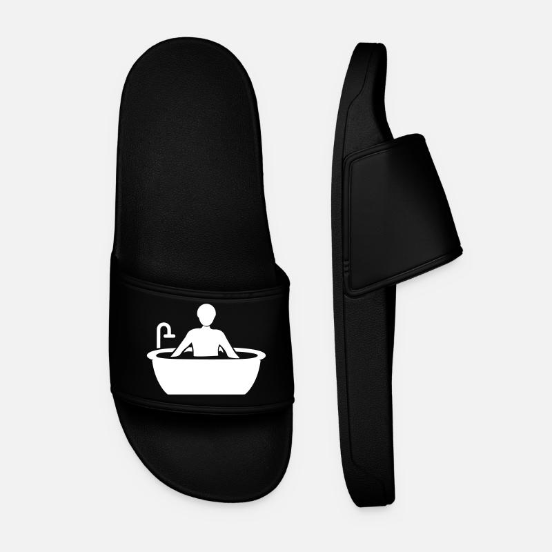 Bathing Bathtub - Men’s Pool Sliders - black