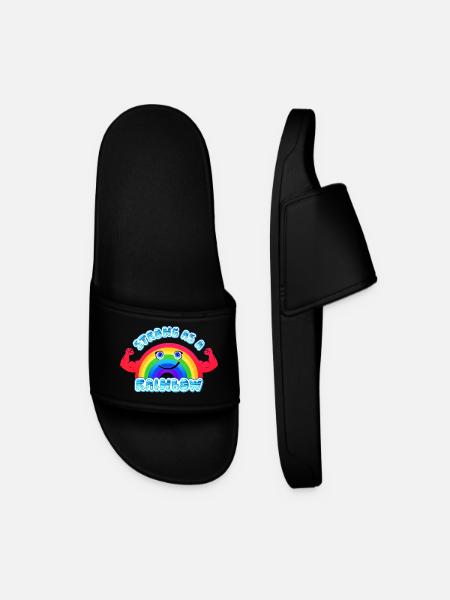 Strong as a Rainbow - Men’s Pool Sliders - black