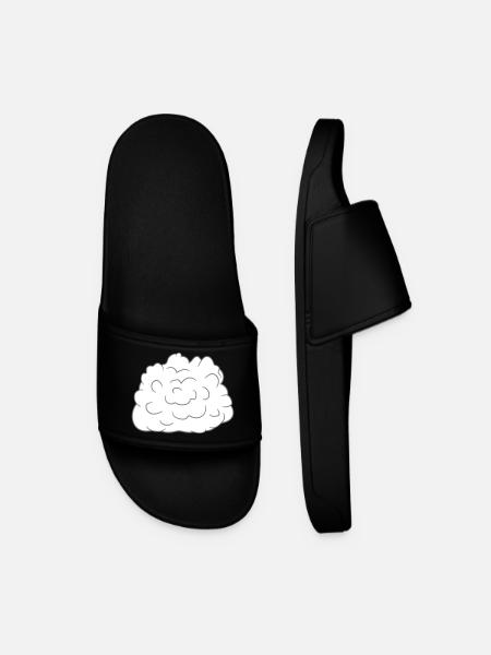 uld skyhøje støv himmel fluff clipart sag - Badesandaler til mænd - sort