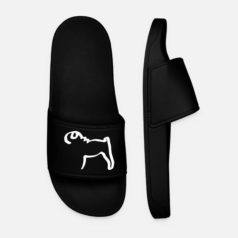 Lignes mops - Claquettes Homme - noir