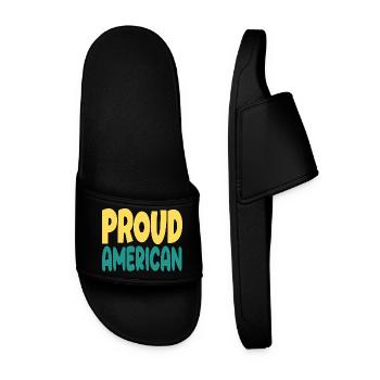 Pround typograohy américaine - Claquettes Homme - noir - Devant