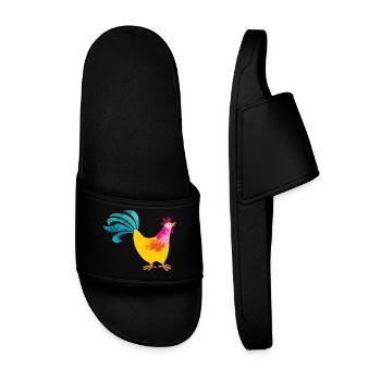 Rooster Farm Kids Coloré Agriculteur Farm Chef - Claquettes Homme - noir - Devant