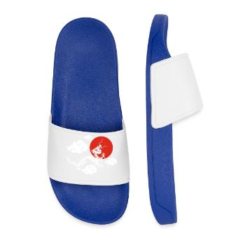 The Flight of the White Dragon - Men’s Pool Sliders - royal blue - Front