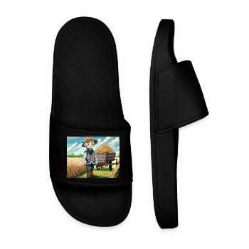 comptines allemandes illustrées bande dessinée - Heigh-ho - Claquettes Homme - noir - Devant