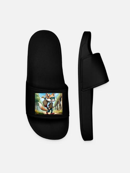 german nursery rhymes illustrated comic - Men’s Pool Sliders - black