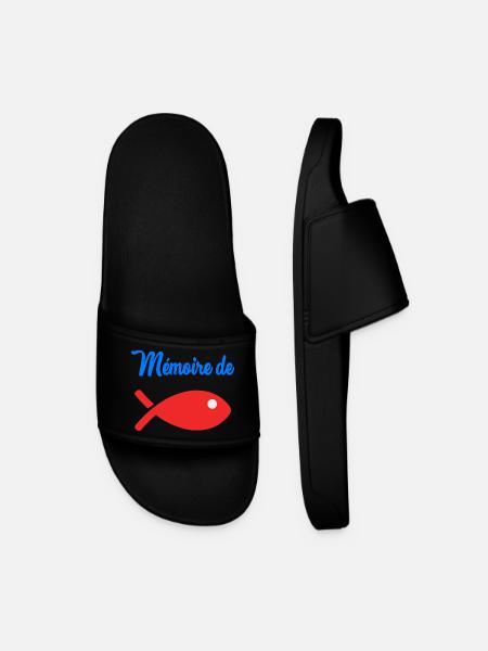 FISH. MEMORY. HUMOR - Men’s Pool Sliders - black