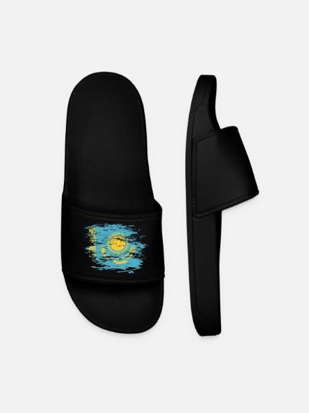Drapeau du Kazakhstan utilisé - Claquettes Homme - noir