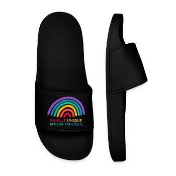 🌈 Famille unique, amour magique - Claquettes Homme - noir - Devant