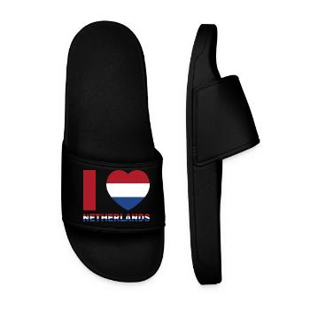Ich liebe die Niederlande - Männer Badelatschen - Schwarz - Vorne