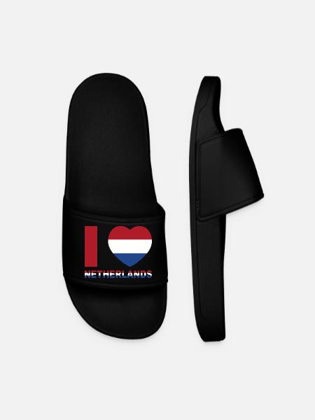 I Love Netherlands - Men’s Pool Sliders - black