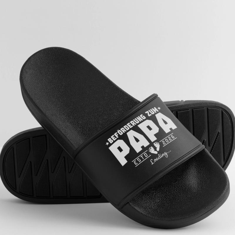 Papa 2026 loading Werdender Vater Männer Badelatschen