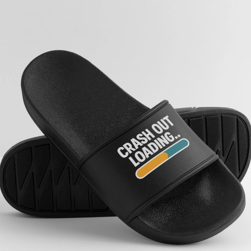 Crash Out Loading Progress Bar Funny Saying Men’s Pool Sliders
