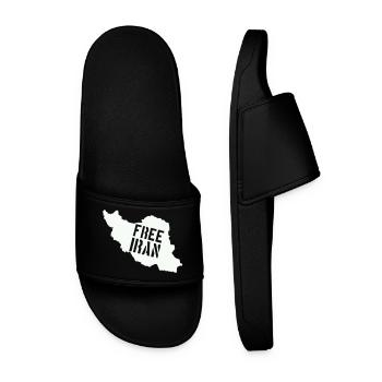 Iran Freedom Free Iran - Men’s Pool Sliders - black - Front