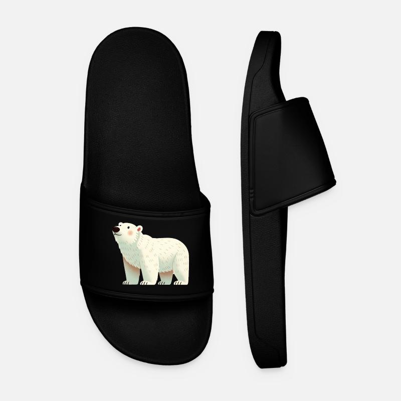 Polar bear - Men’s Pool Sliders - black
