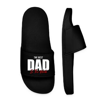 Celebrate the world’s best dad! Perfect gift  - Men’s Pool Sliders - black - Front