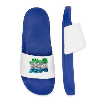 Sierra Leone Drapeau Vintage - Claquettes Homme - bleu roi - Devant