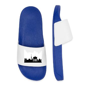 Berlin Germany Deutschland Skyline City - Men’s Pool Sliders - royal blue - Front
