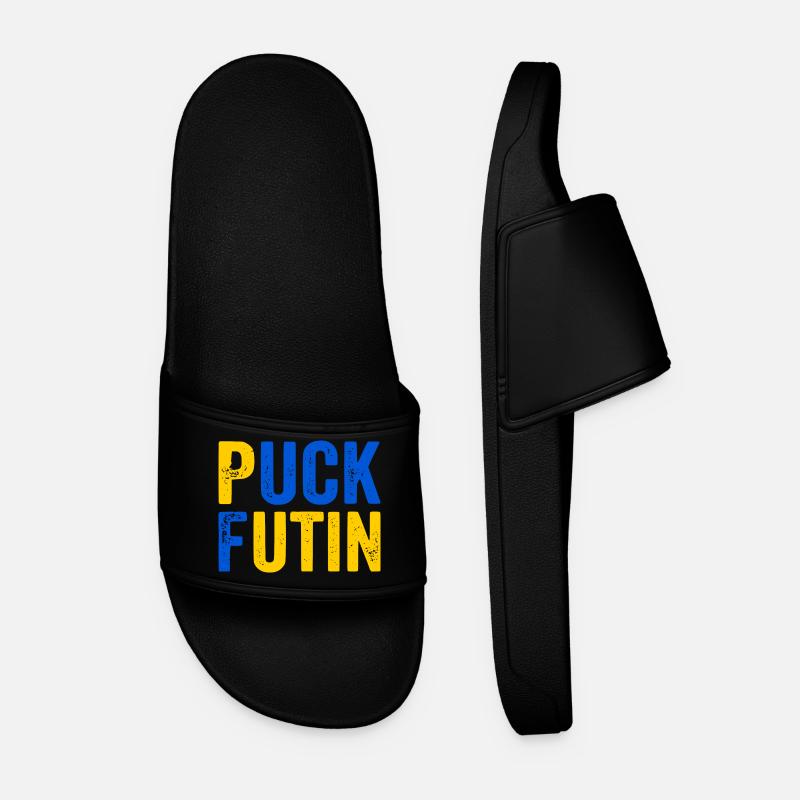 Puck futin - Männer Badelatschen - Schwarz