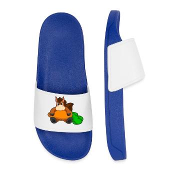 Horse Carrot - Men’s Pool Sliders - royal blue - Front