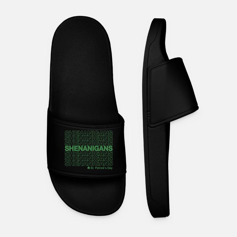 Shenanigans St Patricks Day - Men’s Pool Sliders - black