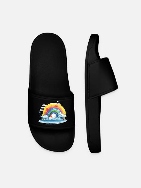 Rainbow Pride - Men’s Pool Sliders - black