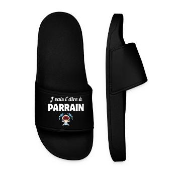 j'vais le dire, parrain, super parrain - Claquettes Homme - noir - Devant