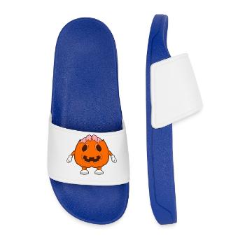 Cerveau Halloween Citrouille - Claquettes Homme - bleu roi - Devant
