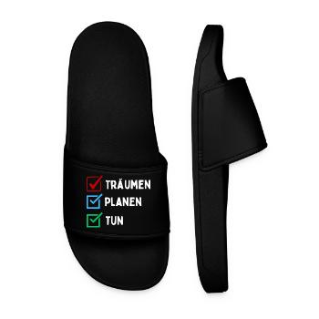 Dreaming Plan Do Checklist Design Colorful Red Blue - Men’s Pool Sliders - black - Front