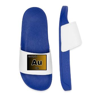 Gold - Men’s Pool Sliders - royal blue - Front