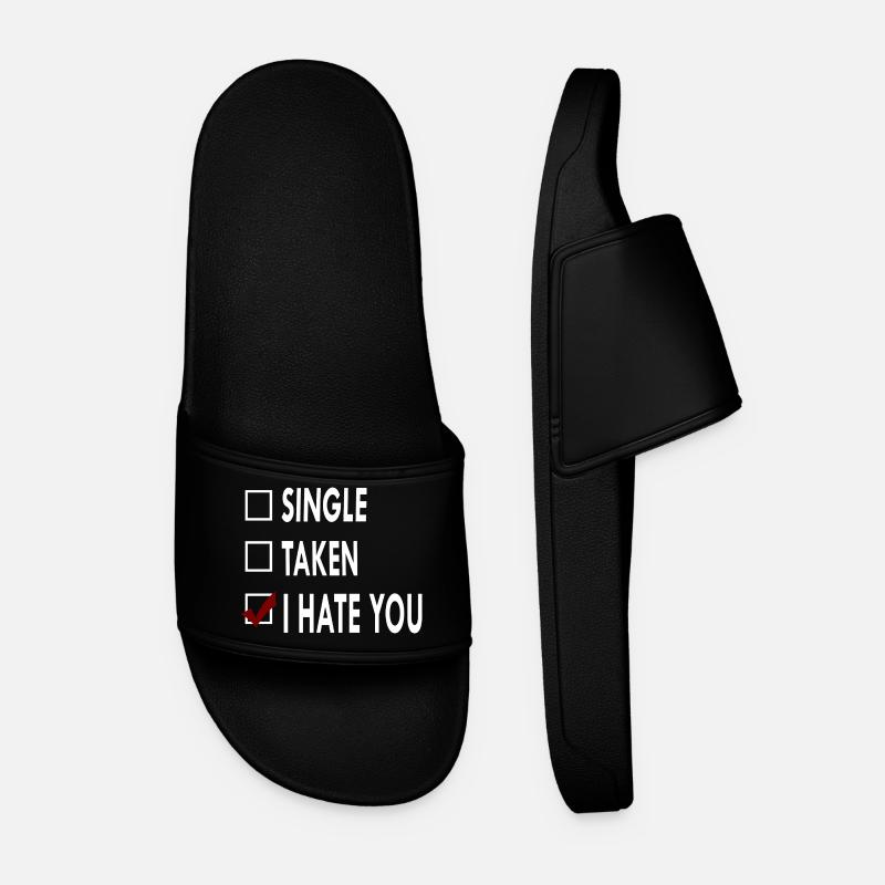 SINGLE HATE - Claquettes Homme - noir