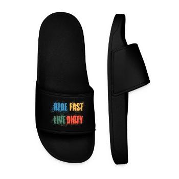 RIDE FAST LIVE DIRTY – MOUNTAIN BIKE - MOTOCROSS - Men’s Pool Sliders - black - Front