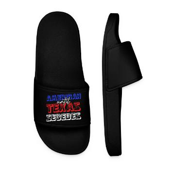 Américain jusqu’à la sécession du Texas - Claquettes Homme - noir - Devant