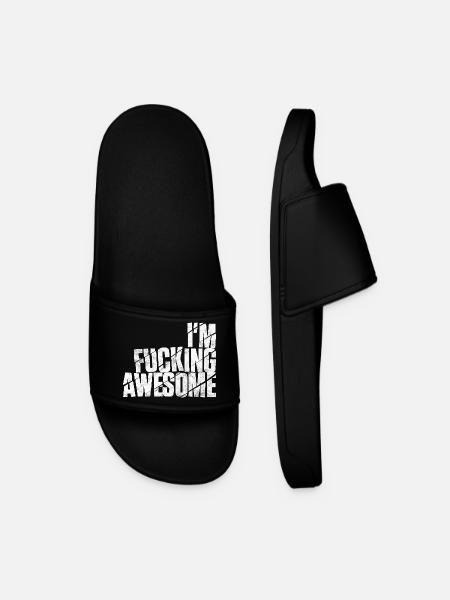 I'm fucking awesome - Men’s Pool Sliders - black