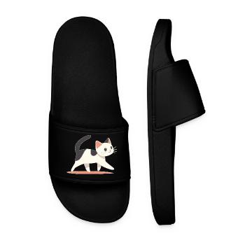 Cat - Men’s Pool Sliders - black - Front