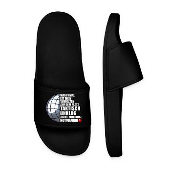 My behaviour Petanque Boule Boule player - Men’s Pool Sliders - black - Front