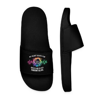 Black Tarantula Heart Line - Men’s Pool Sliders - black - Front