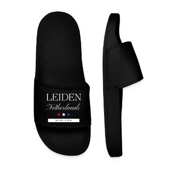 Leiden Niederlande Souvenir – Reise minimalistisch - Männer Badelatschen - Schwarz - Vorne