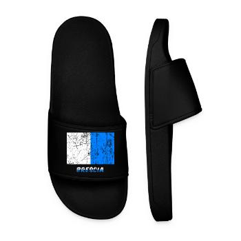 Brescia flag Fahne Flagge flag bandera drapeau - Men’s Pool Sliders - black - Front