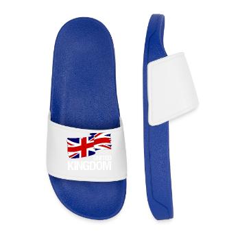 Drapeau britannique Union Jack - Design - Claquettes Homme - bleu roi - Devant