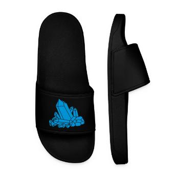 Blue crystal clipart - Men’s Pool Sliders - black - Front
