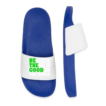 believe there is good in the world - Claquettes Homme - bleu roi - Devant