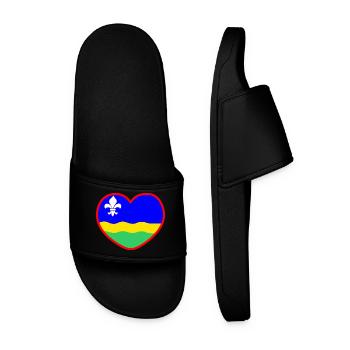 The heart of the Flefoland flag Flevoland - Men’s Pool Sliders - black - Front