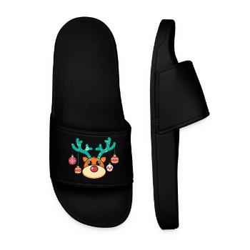Christmas Santa Claus Gifts - Men’s Pool Sliders - black - Front