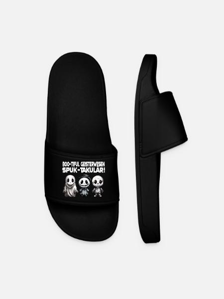 Geisterwesen Spruch Halloween Design - Männer Badelatschen - Schwarz