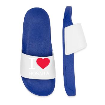 I LOVE BOSNIA Bosnien - Men’s Pool Sliders - royal blue - Front