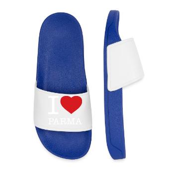 I LOVE PARMA - Men’s Pool Sliders - royal blue - Front