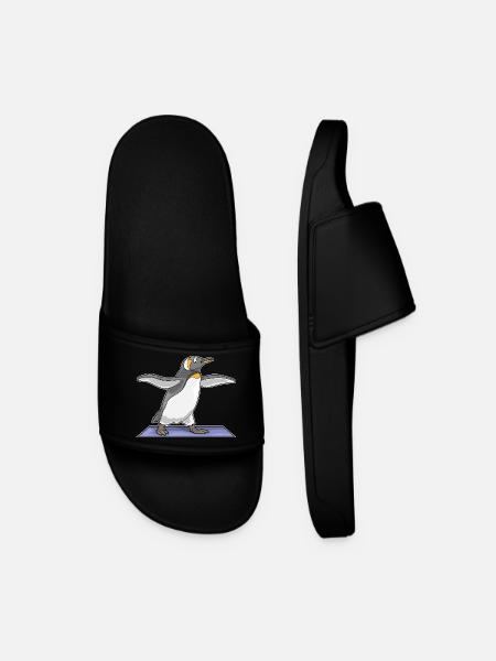 Pinguin Yoga Fitness Gymnastik - Männer Badelatschen - Schwarz